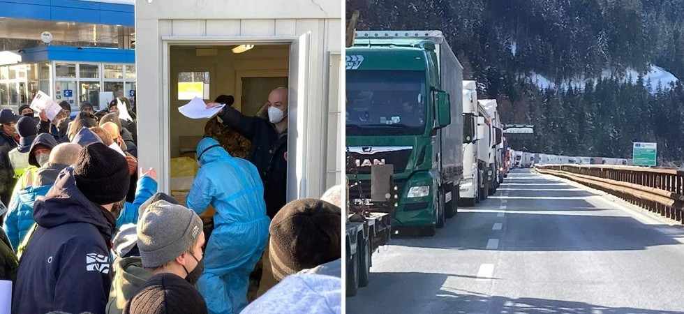 Controlli anti-Covid, “Bloccati per ore a 15 gradi sotto zero” i camionisti scrivono a Fugatti e Kompatscher